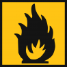 inflammable (10x10cm) - Sticker/autocollant