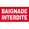 baignade interdite rouge (20x10.3cm) - Sticker/autocollant