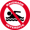 baignade interdite (15x15cm) - Sticker/autocollant