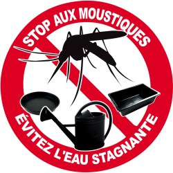 moustiques stop (5x5cm) - Sticker/autocollant