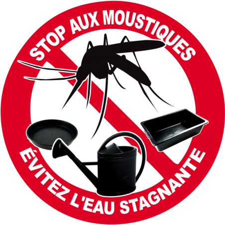 moustiques stop (20x20cm) - Sticker/autocollant