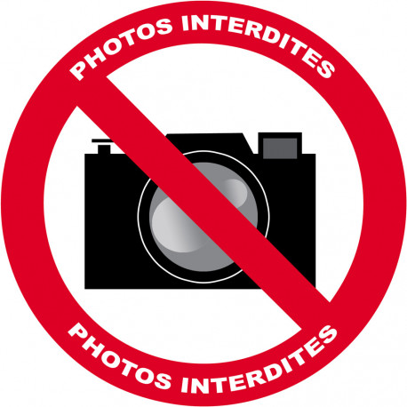 Photos interdites (10cm) - Sticker/autocollant