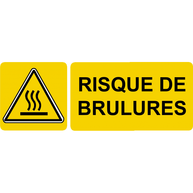 Risque de brulure (15x5.2cm) - Sticker / autocollant