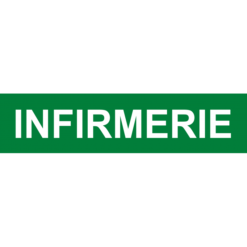 Infirmerie vert (29x7cm) - Sticker / autocollant