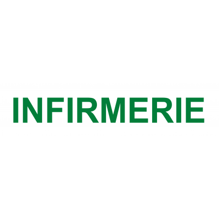 Infirmerie blanc (29x7cm) - Sticker / autocollant