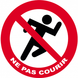 Ne pas courir (10cm) - Sticker/autocollant