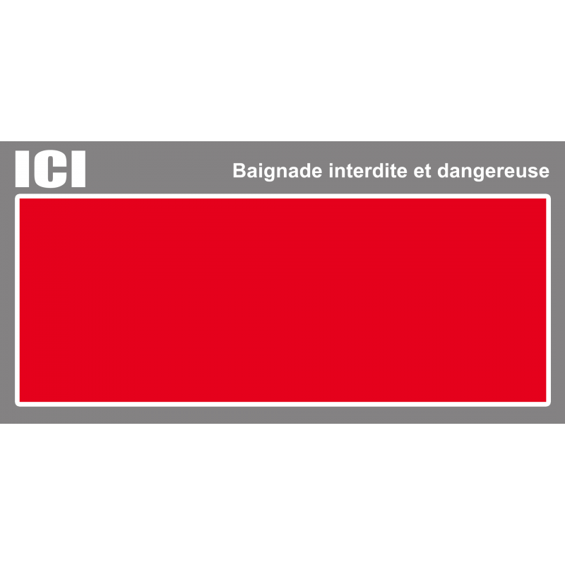 Baignade interdite et dangereuse (30X15cm) - Sticker/autocollant