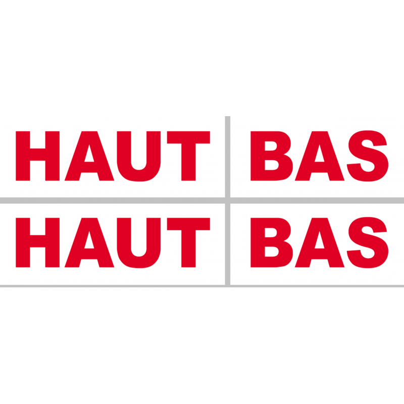 Haut et bas (2 fois 10x2 cm) - Sticker / autocollant