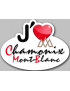 j'aime Chamonix-Mont-Blanc (15x11cm) - Sticker/autocollant