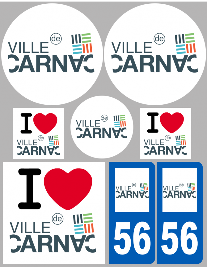 Carnac (8 autocollants variés) - Sticker/autocollant