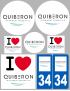 Quiberon (8 autocollants variés) - Sticker/autocollant