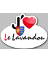 j'aime Le Lavandou (15x11cm) - Sticker/autocollant