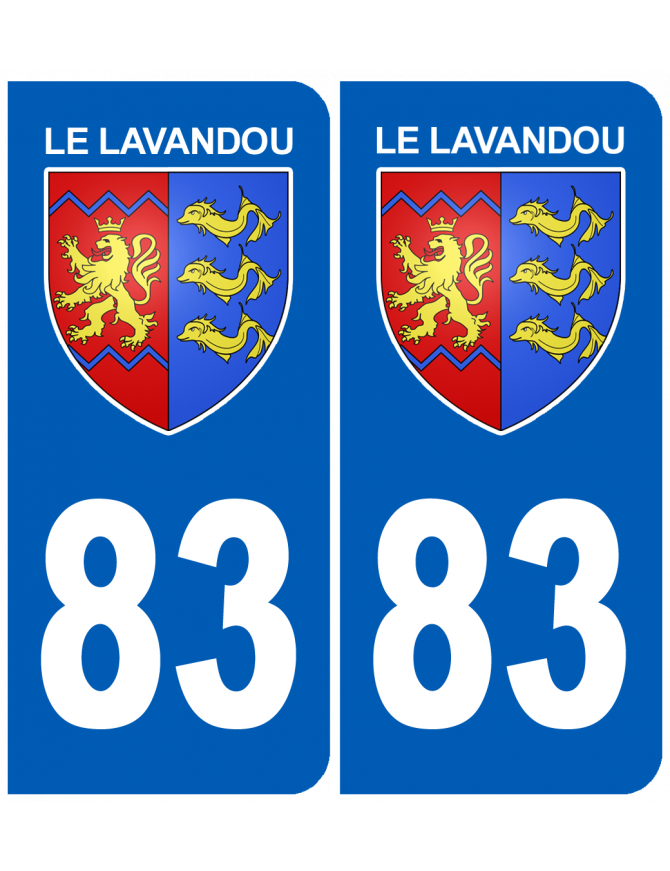 immatriculation Le Lavandou 83 - Sticker/autocollant