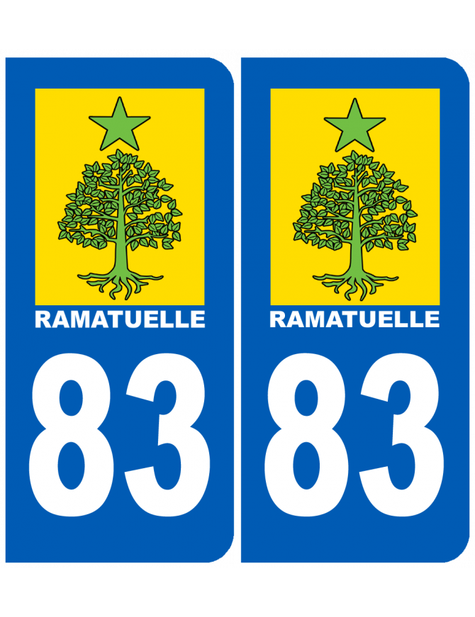 immatriculation Ramatuelle 83 - Sticker/autocollant