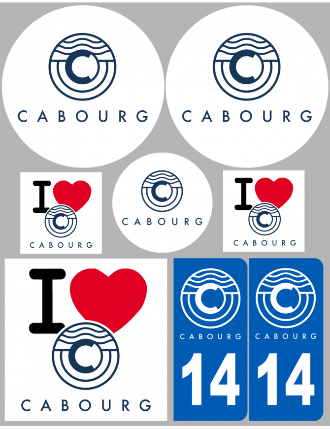 Cabourg (8 autocollants variés) - Sticker/autocollant