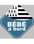 Bébé à bord breton - 10cm - Sticker/autocollant