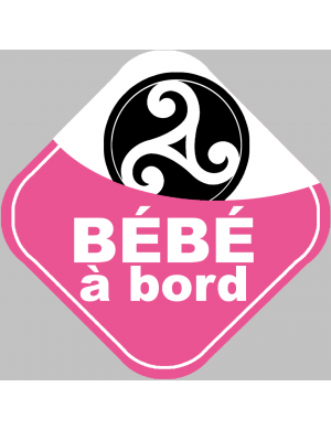 bébé à bord bretonne triskel - 10cm - Sticker/autocollant