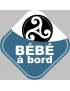 bébé à bord breton triskel - 10cm - Sticker/autocollant