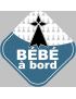 bébé à bord breton hermine (15x15cm) - Sticker/autocollant