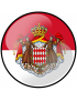 Drapeau Monaco Effet 3D - 15cm - Sticker/autocollant