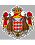 Blason Monaco (20x20cm) - Sticker/autocollant