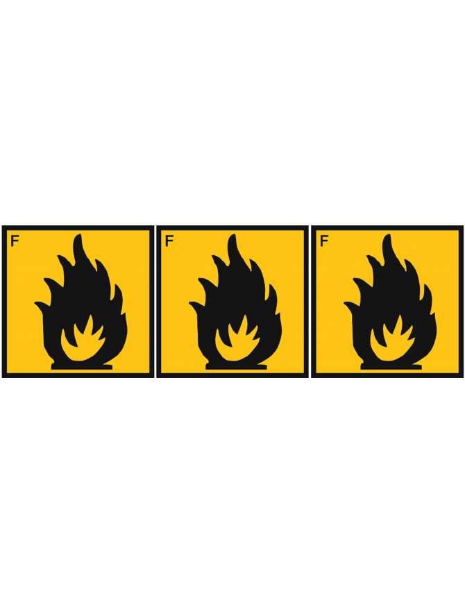 Facilement inflammable (3 stickers 5x5cm) - Sticker/autocollant