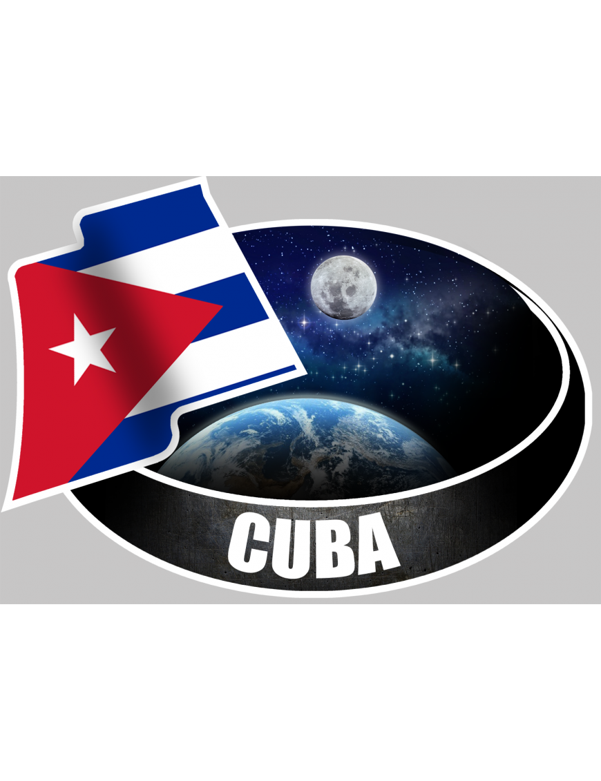 CUBA (10x14cm) - Sticker/autocollant