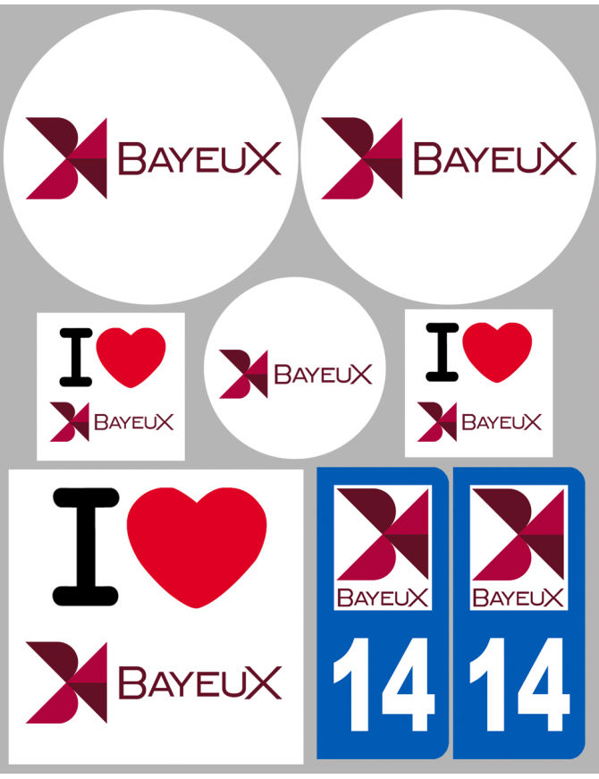 Bayeux (8 autocollants variés) - Sticker/autocollant