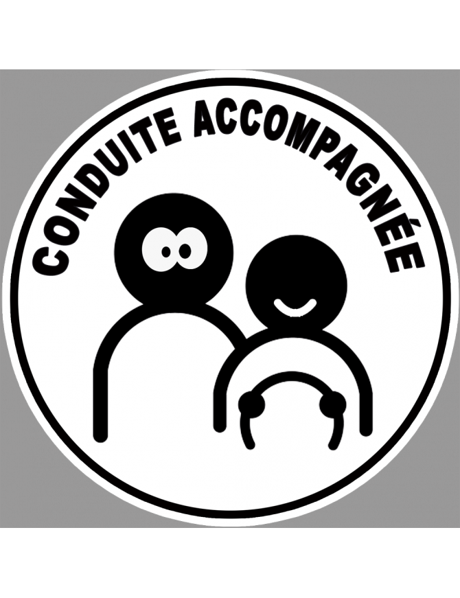 conduite accompagnée afro - 15cm - Sticker/autocollant