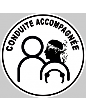 conduite accompagnée Corse - 15cm - Sticker/autocollant