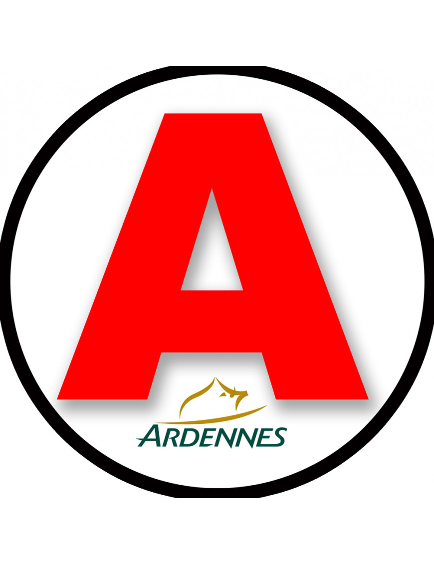 A 08 Les Ardennes - 15cm - Sticker/autocollant