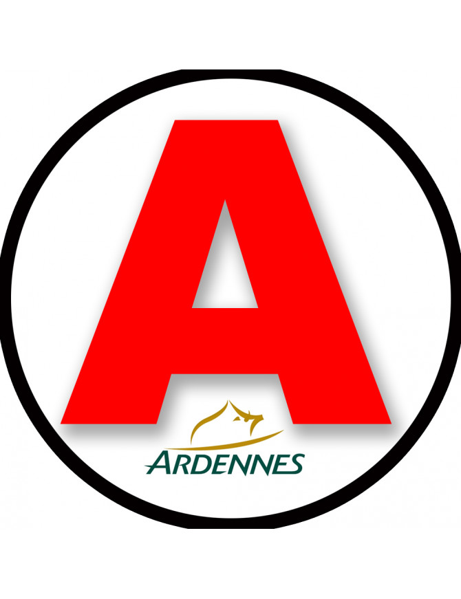 A 08 Les Ardennes - 15cm - Sticker/autocollant