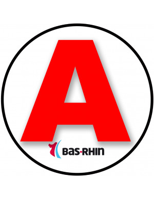 A 67 Le Bas-Rhin - 15cm - Sticker/autocollant