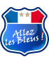 Allez les bleus ! - 20cm - Sticker/autocollant