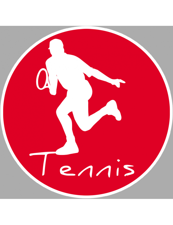 Tennis - 15cm - Sticker/autocollant