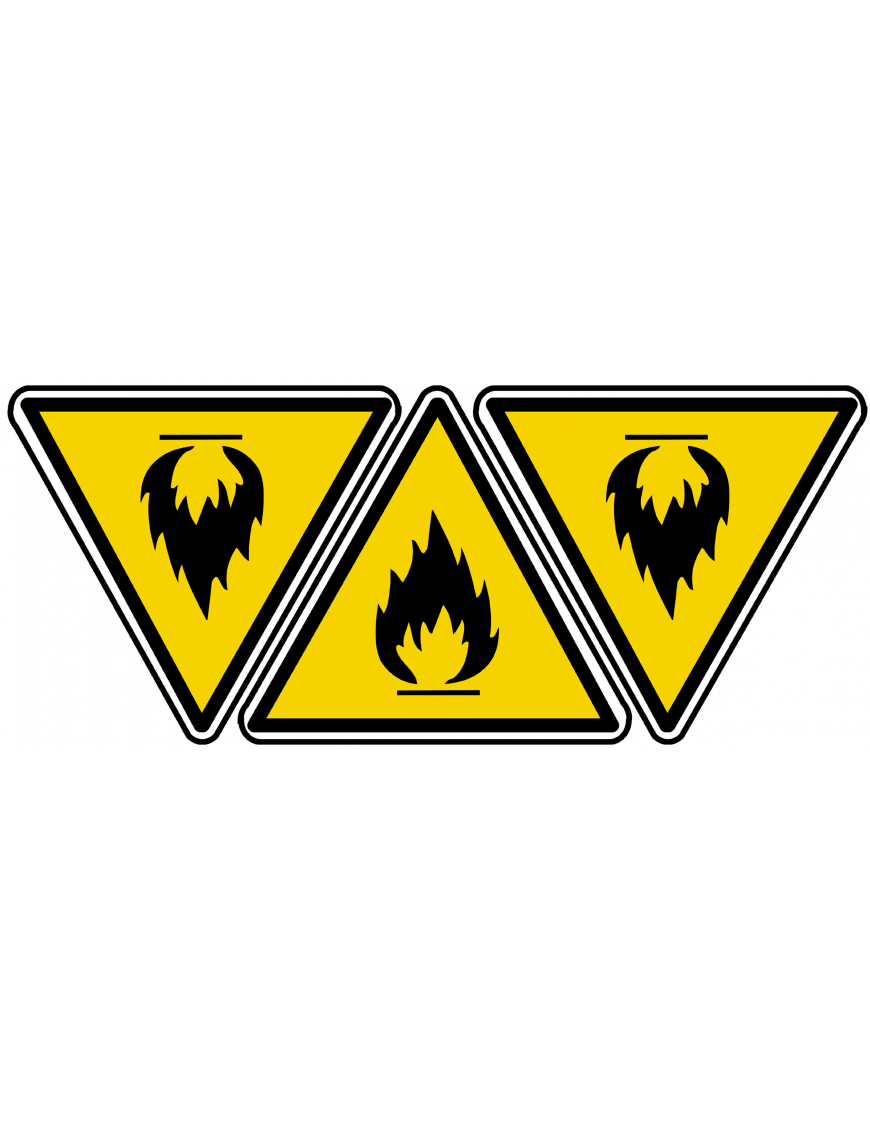 inflammable (3fois 10x9cm) - Sticker/autocollant