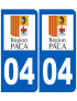 immatriculation 04 PACA - Sticker/autocollant