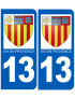 immatriculation 13 Aix-en-Provence - Sticker/autocollant