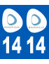 immatriculation 14 DEAUVILLE - Sticker/autocollant