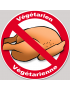 végétarien et végétarienne poulet - 20cm - Sticker/autocollant