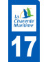 immatriculation motard 17 Charente Maritime (6x3cm) - Sticker/autocollant