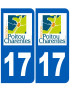 immatriculation 17 Poitou Charentes - Sticker/autocollant