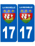 immatriculation La Rochelle 17 - Sticker/autocollant