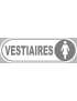 Vestiaires filles blanc - 20x6.6cm - Sticker/autocollant