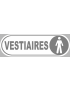 Vestiaires gars blanc - 20x6.6cm - Sticker/autocollant