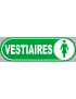 Vestiaires filles vert - 20x6.6cm - Sticker/autocollant