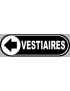 Vestiaires noir flèche gauche - 20x6.6cm - Sticker/autocollant