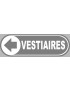 Vestiaires gris flèche gauche - 28x9 cm - Sticker/autocollant