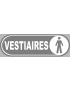 Vestiaires gars gris - 28x9 cm - Sticker/autocollant