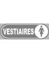 Vestiaires filles gris - 28x9 cm - Sticker/autocollant